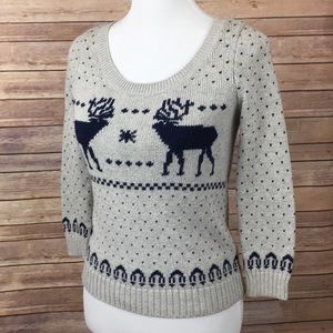 <<American Eagle>> 3/4 sleeve fall/holiday sweater